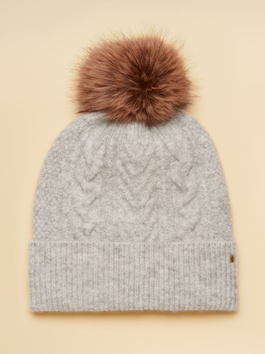 Joules Cable Bobble Hat