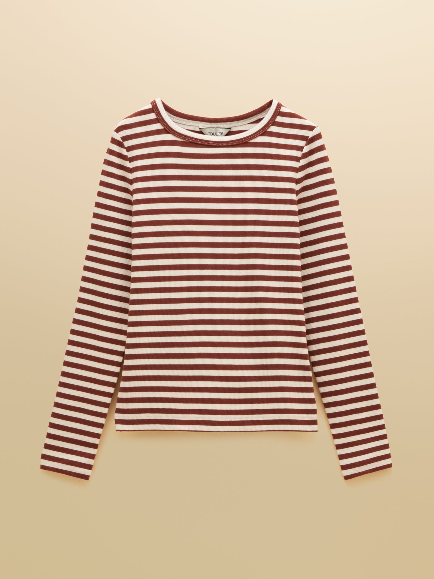 Joules Sophie Long Sleeve Ribbed Fitted Top