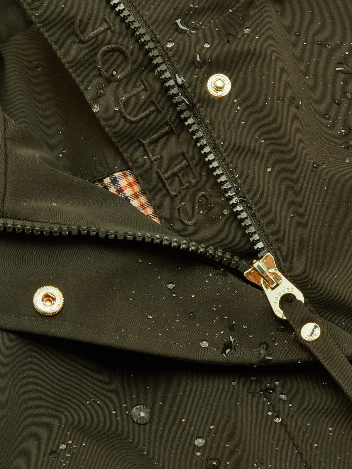 Joules Stormwell Waterproof Longline Raincoat with Hood