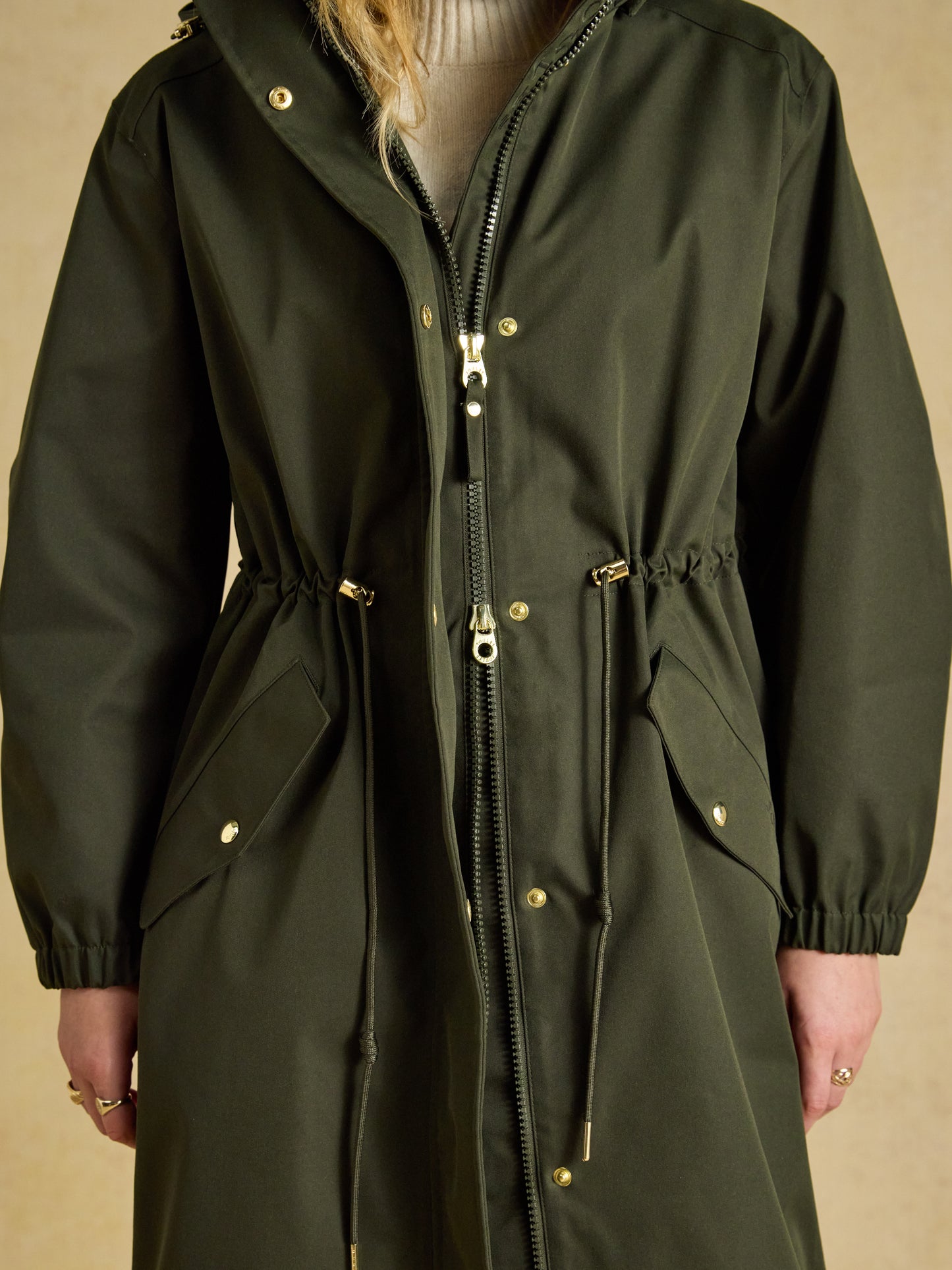 Joules Stormwell Waterproof Longline Raincoat with Hood