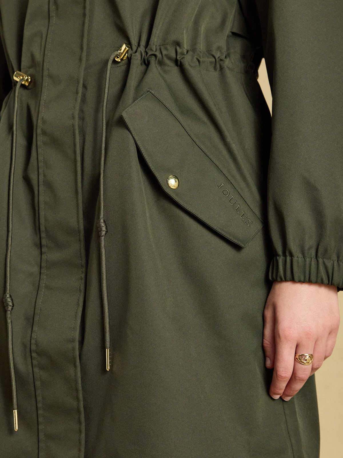 Joules Stormwell Waterproof Longline Raincoat with Hood