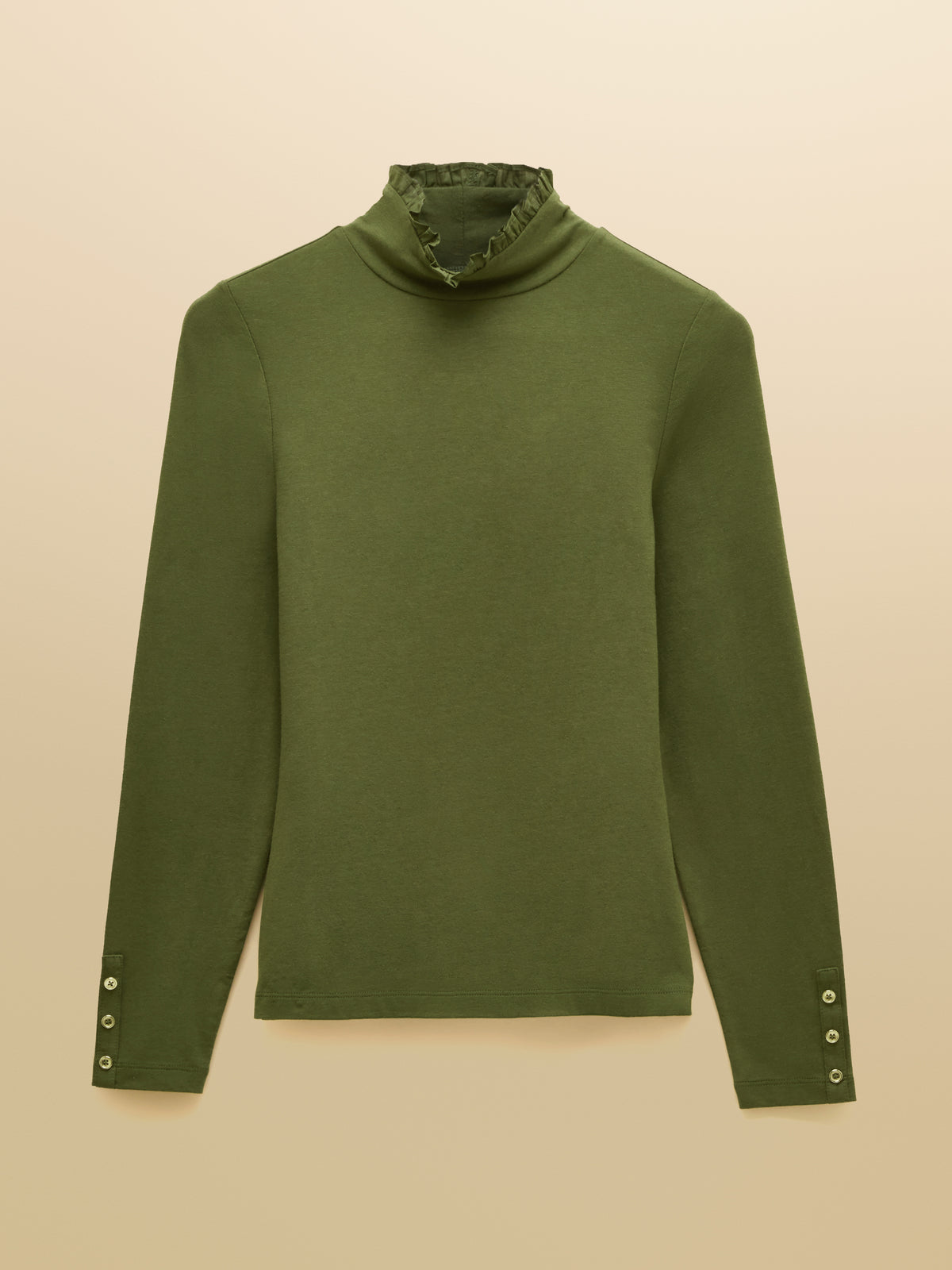 Joules Amy Long Sleeve High Frill Neck Jersey Top