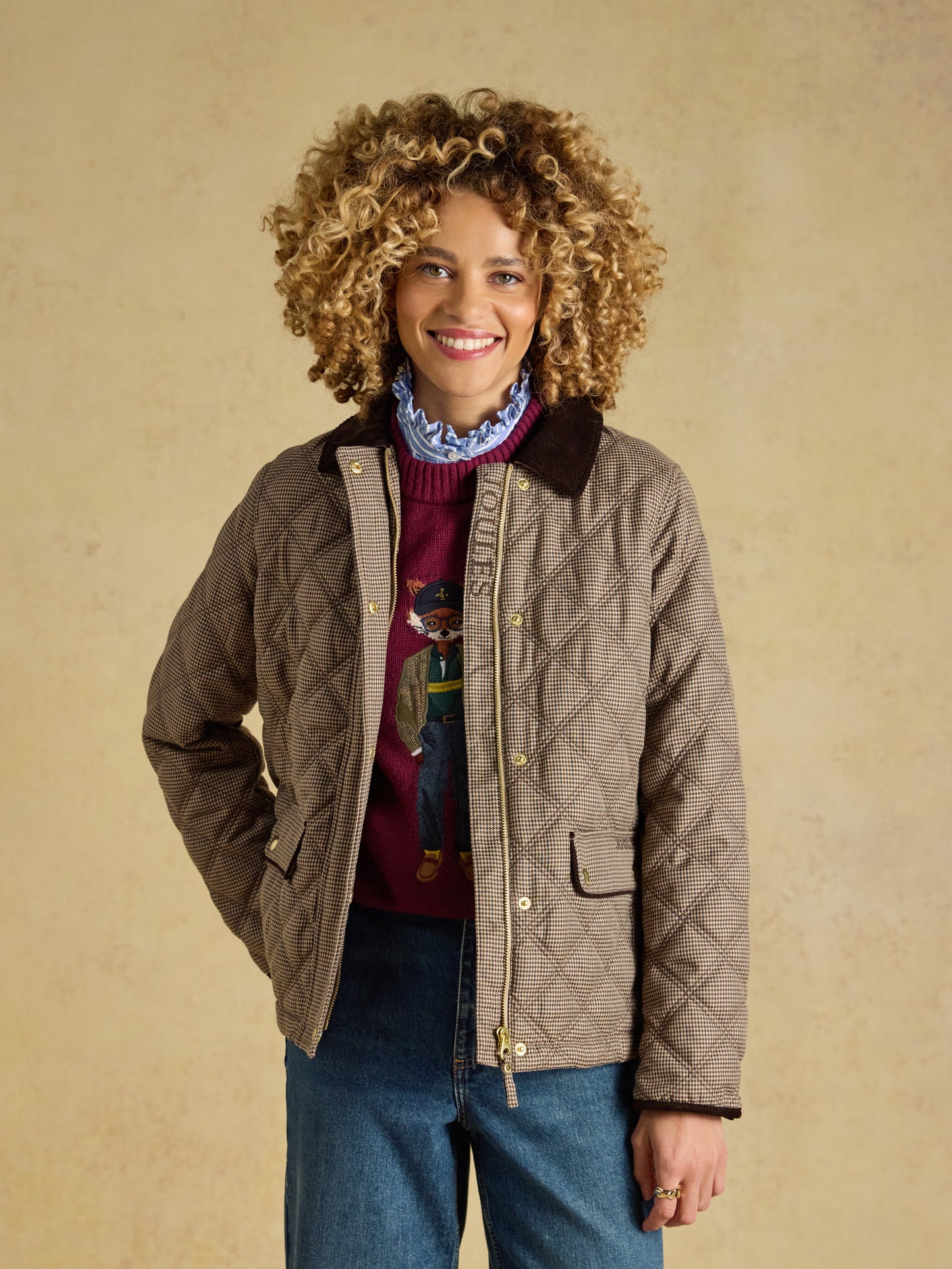 Joules Women's Harrogate Diamond Quilted Jacket