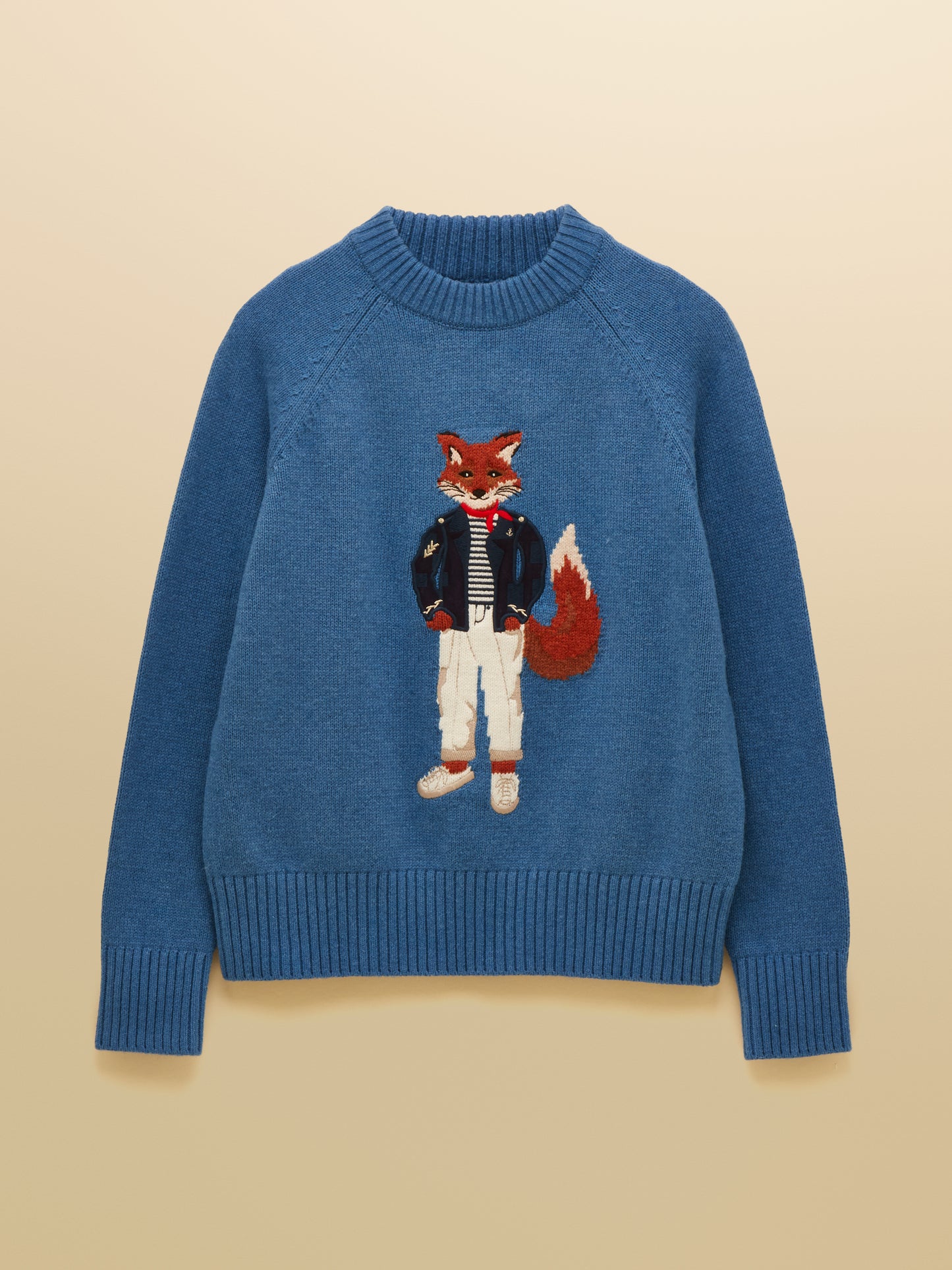 Joules Jonty Fox Intarsia Crew Neck Jumper