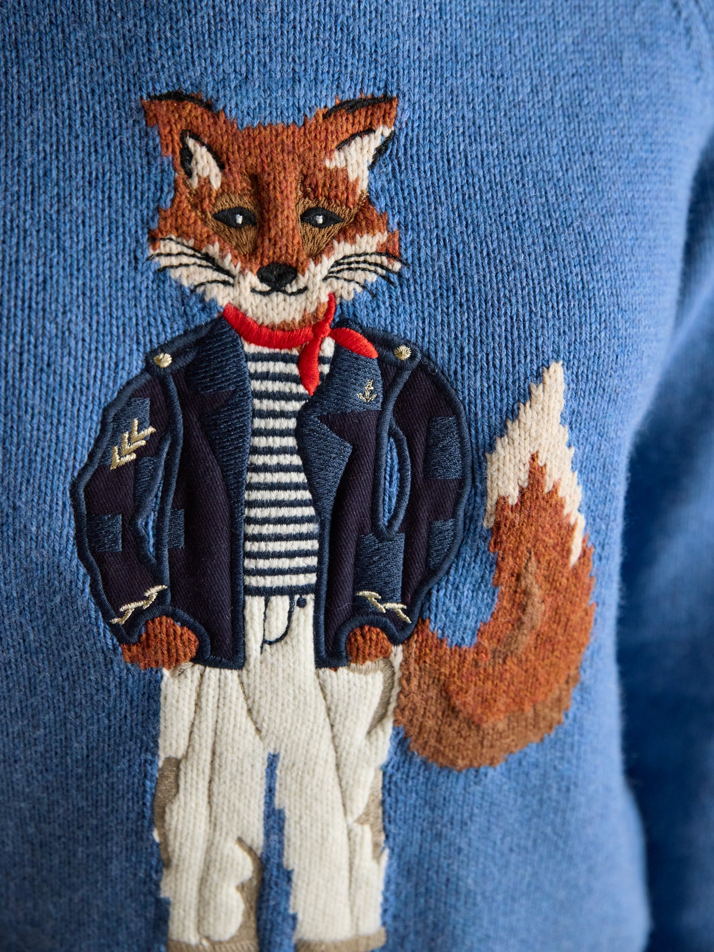 Joules Jonty Fox Intarsia Crew Neck Jumper