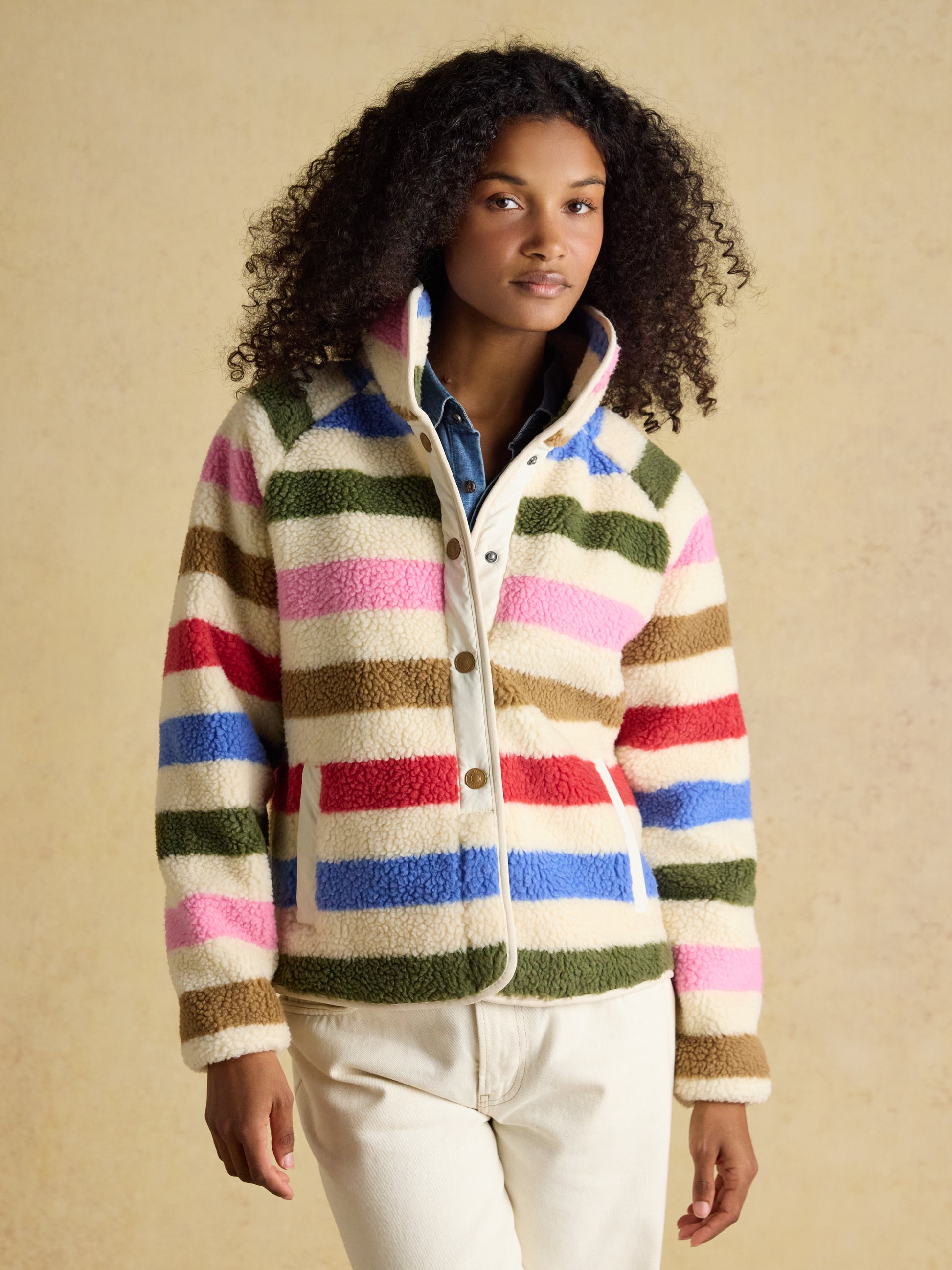 Joules Eva Borg Fleece Jacket in Multi Bright