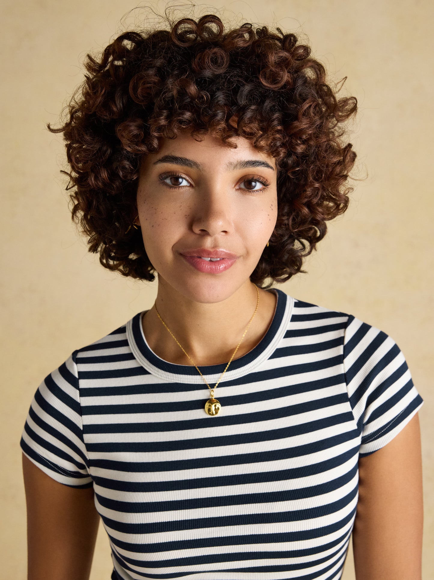 Joules Sophie Short Sleeve Ribbed Fitted T-Shirt