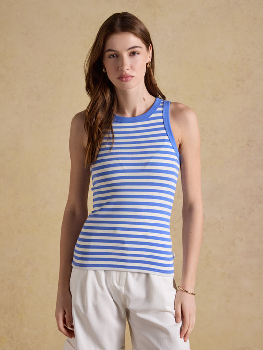 Joules Sofia Ribbed Cotton Rich Jersey Vest