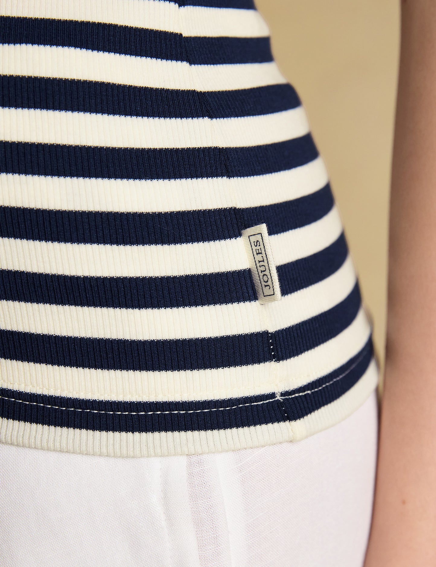Joules Sofia Ribbed Cotton Rich Jersey Vest
