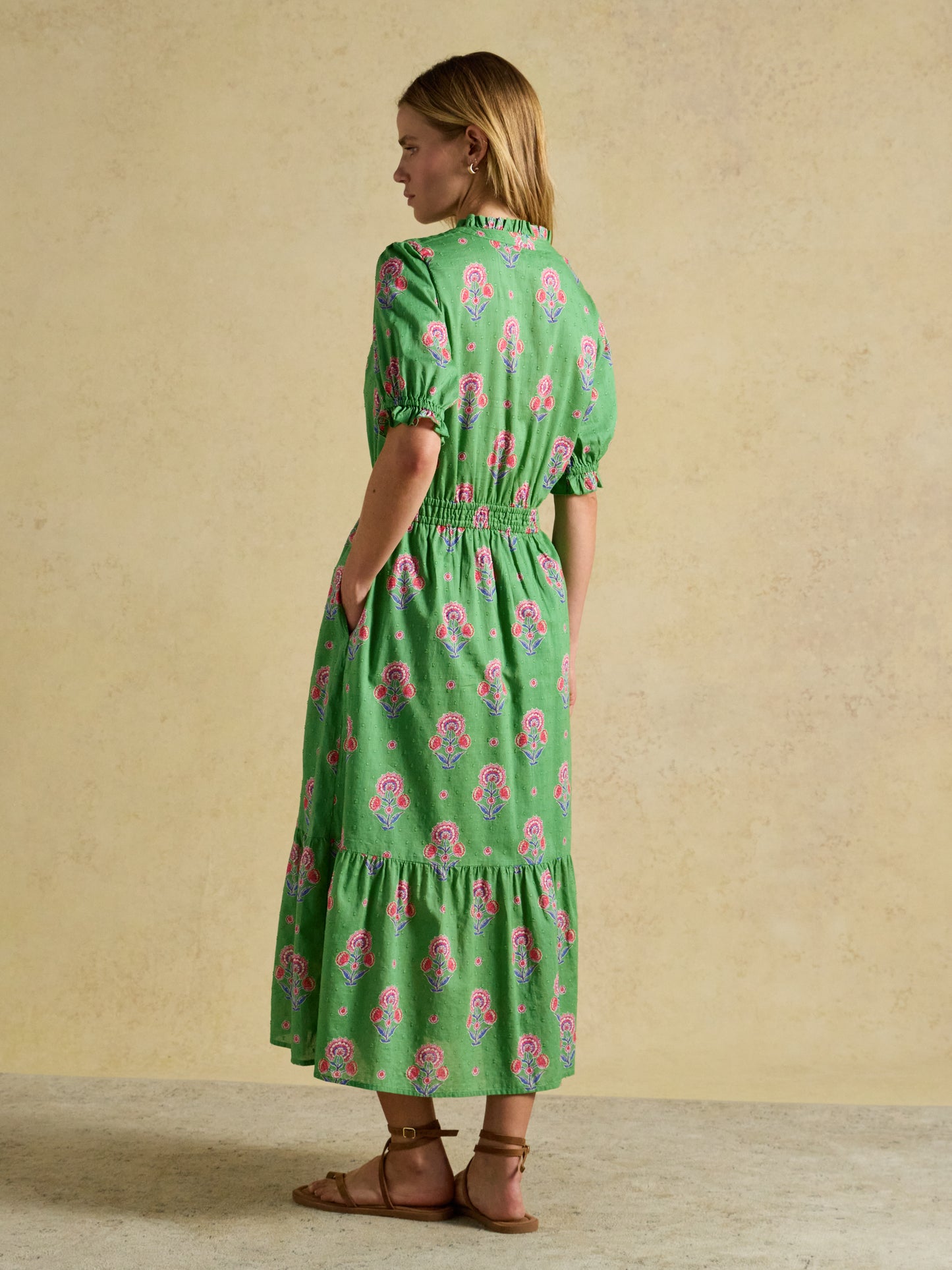 Joules Larissa Tie Neck Midi Dress