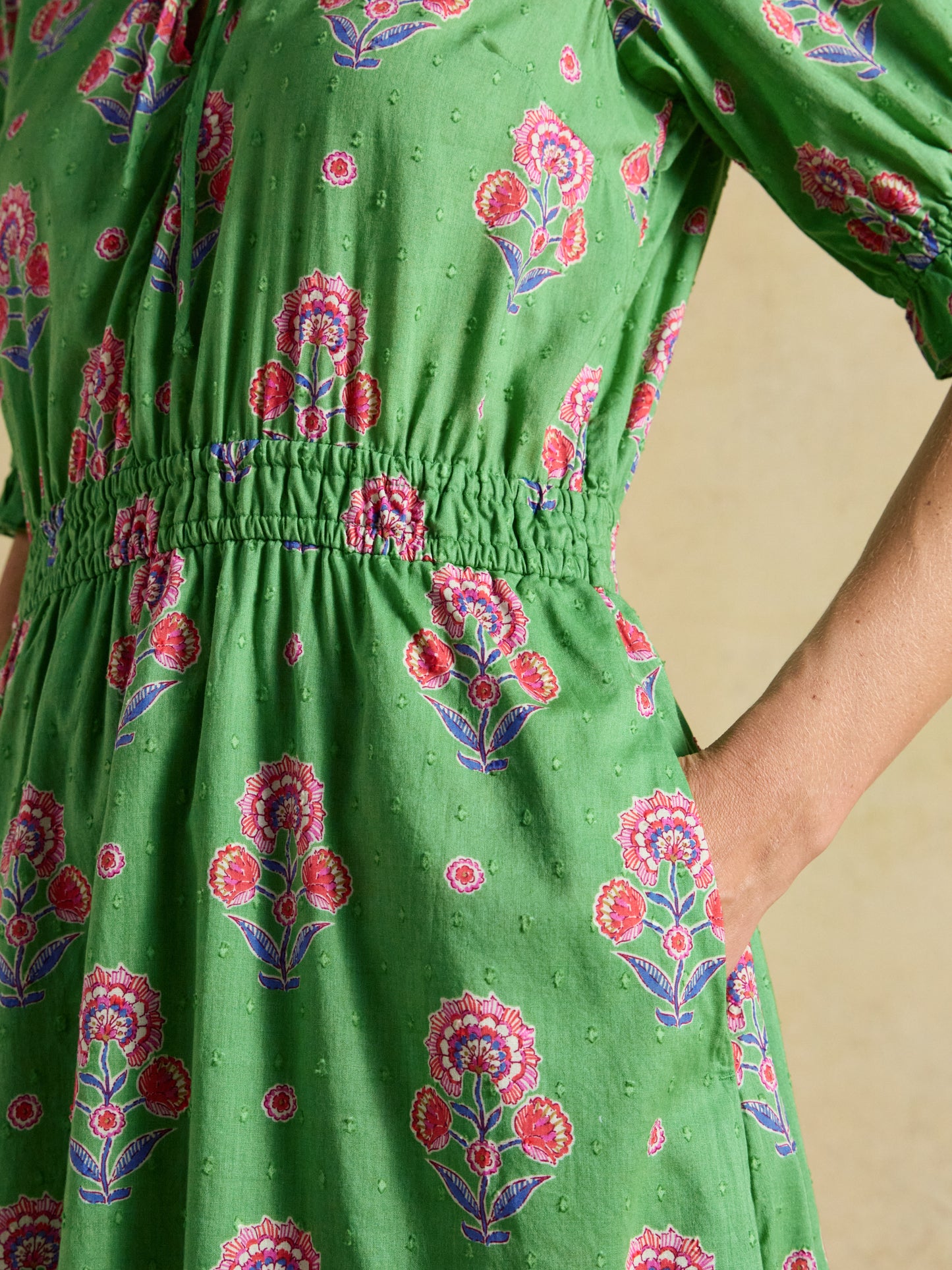 Joules Larissa Tie Neck Midi Dress
