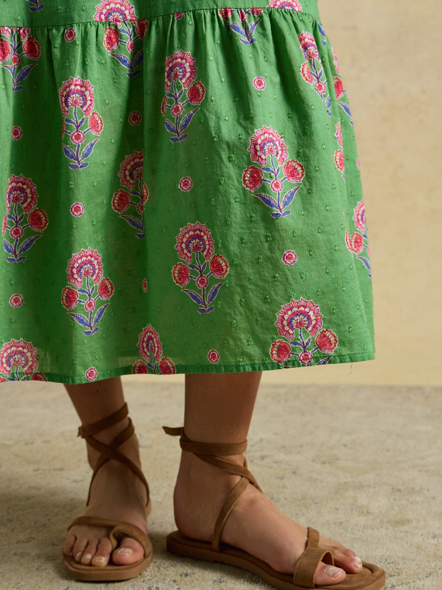 Joules Larissa Tie Neck Midi Dress