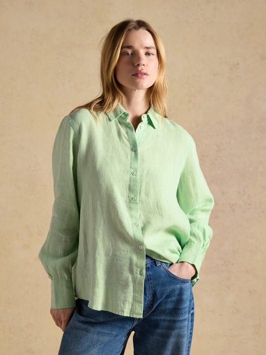 Joules Anna Long Sleeve 100% Linen Shirt