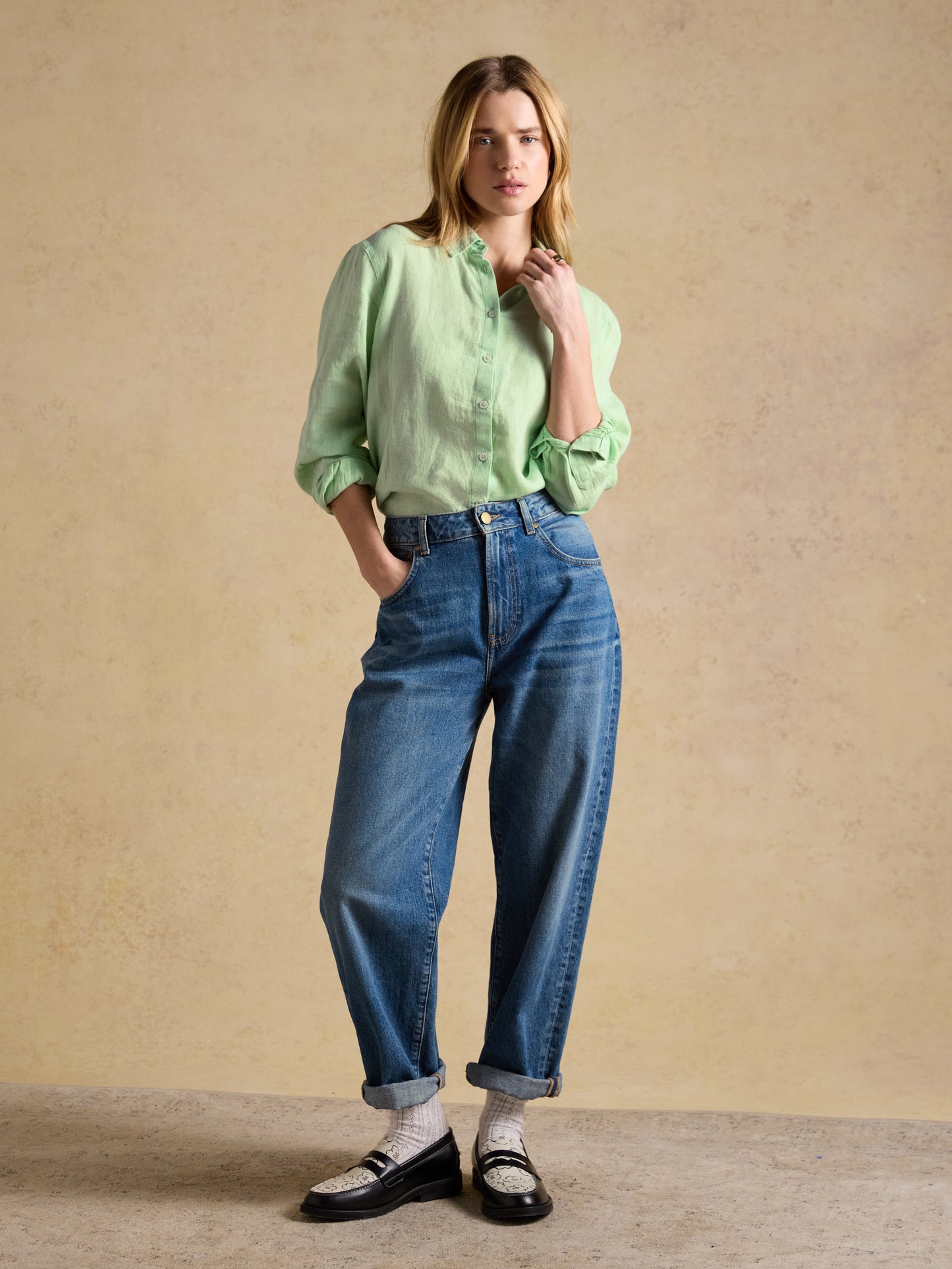 Joules Anna Long Sleeve 100% Linen Shirt