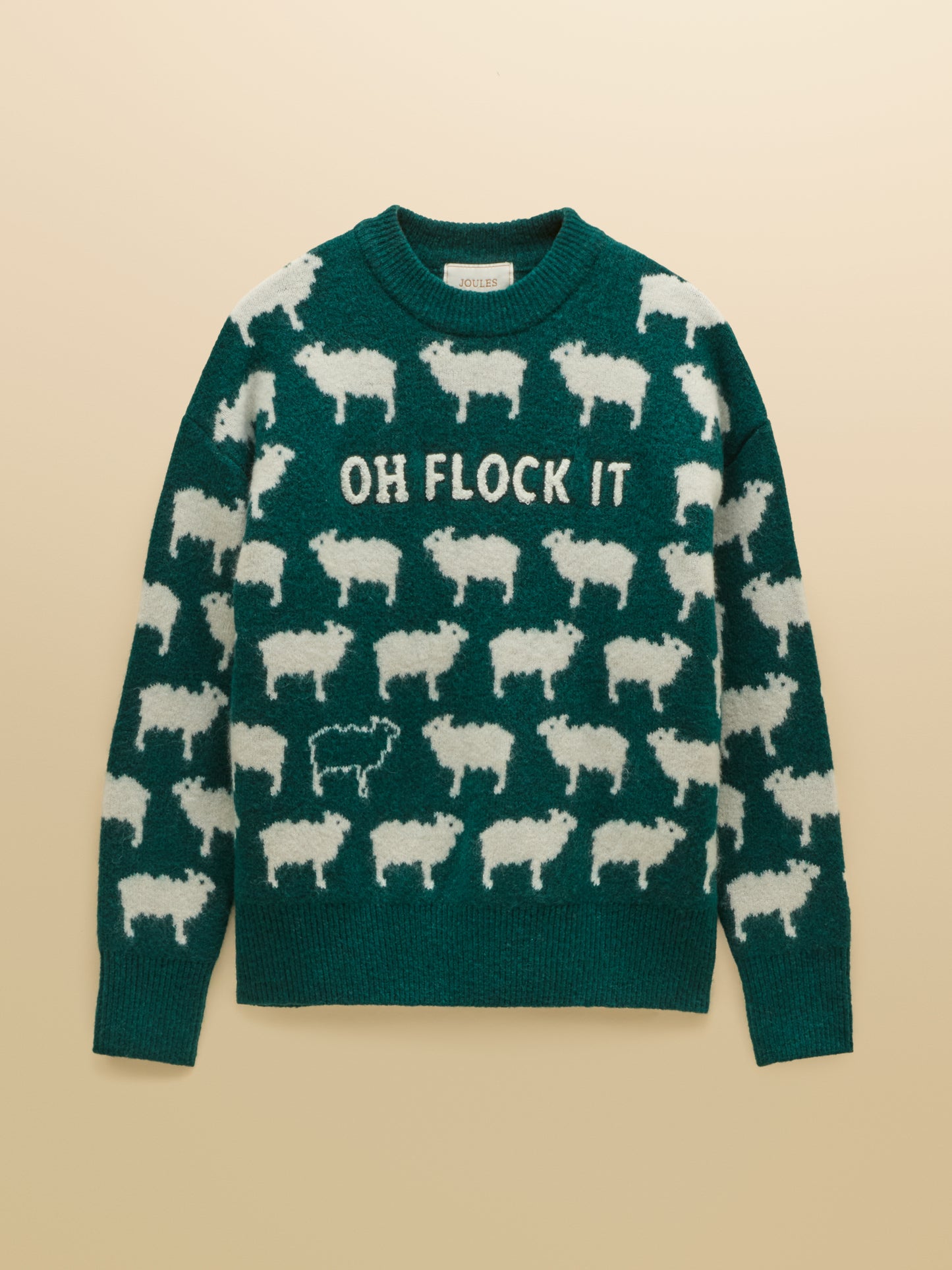 Joules Oh Flock It Sheep Icon Crew Neck Knitted Jumper