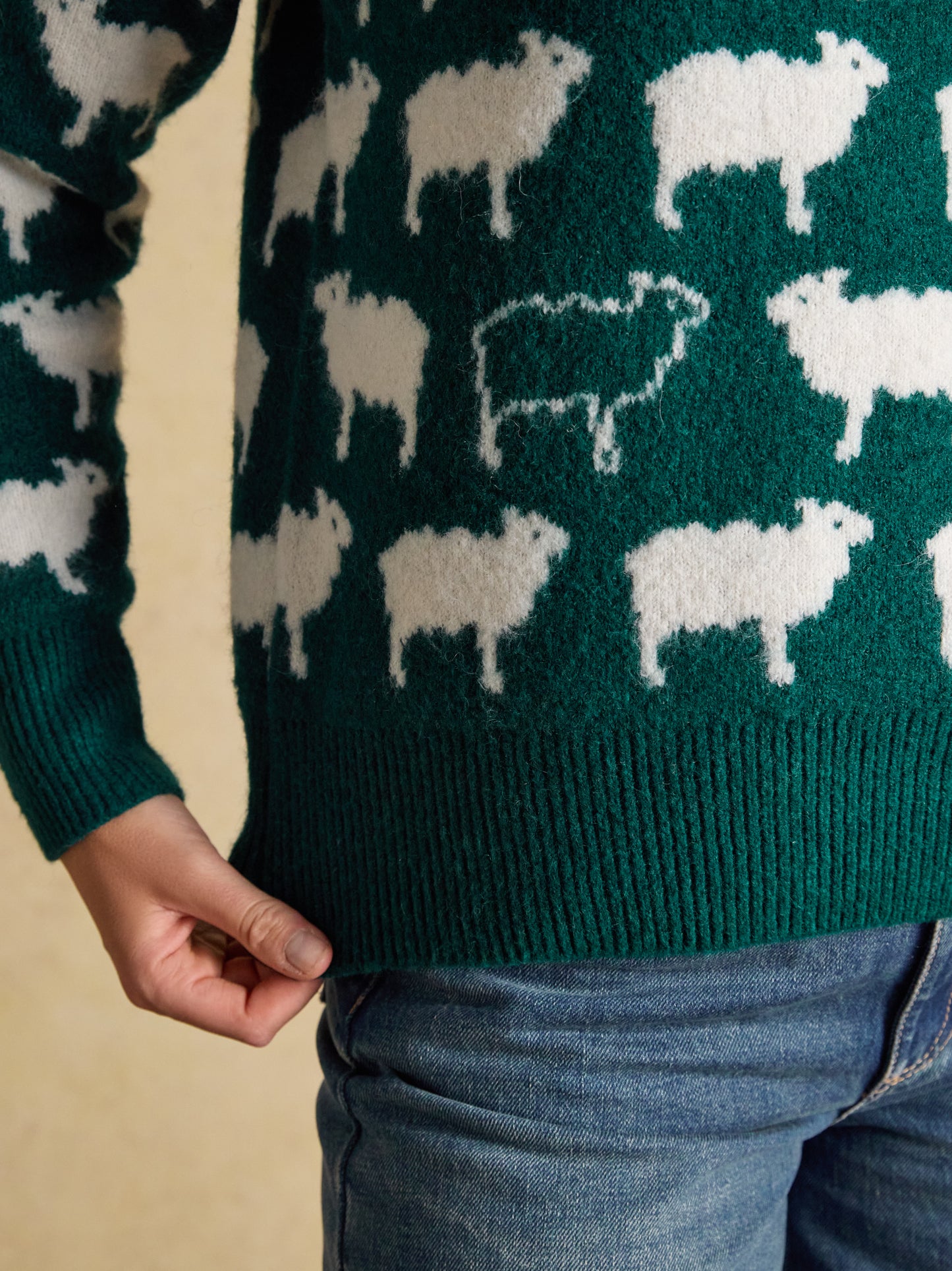 Joules Oh Flock It Sheep Icon Crew Neck Knitted Jumper