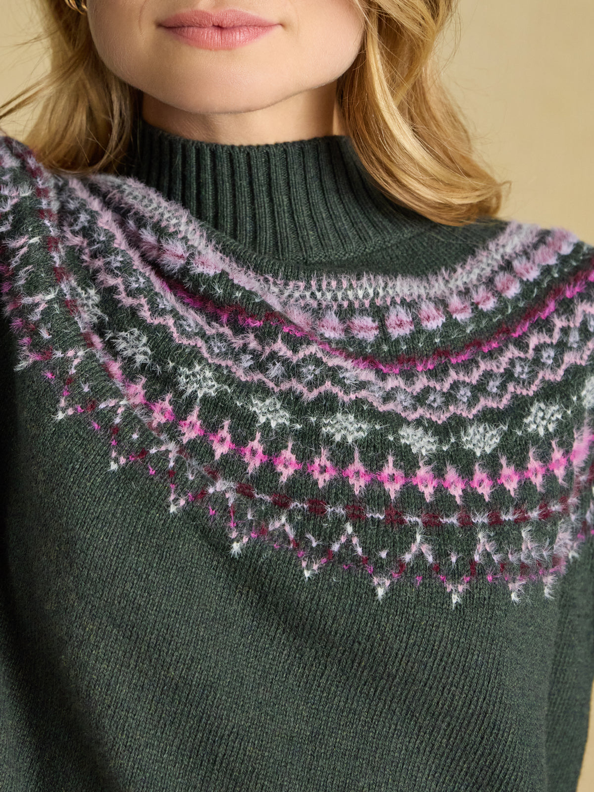 Joules Fair Isle High Neck Jumper