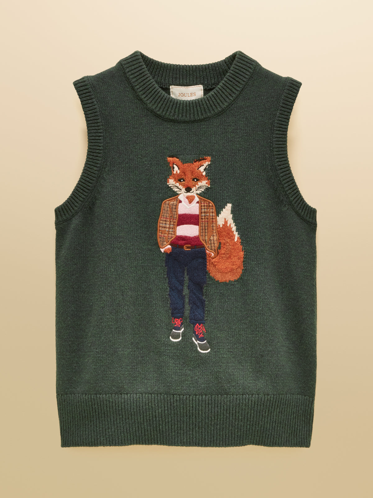 Joules Jonty Fox Crew Neck Knitted Vest
