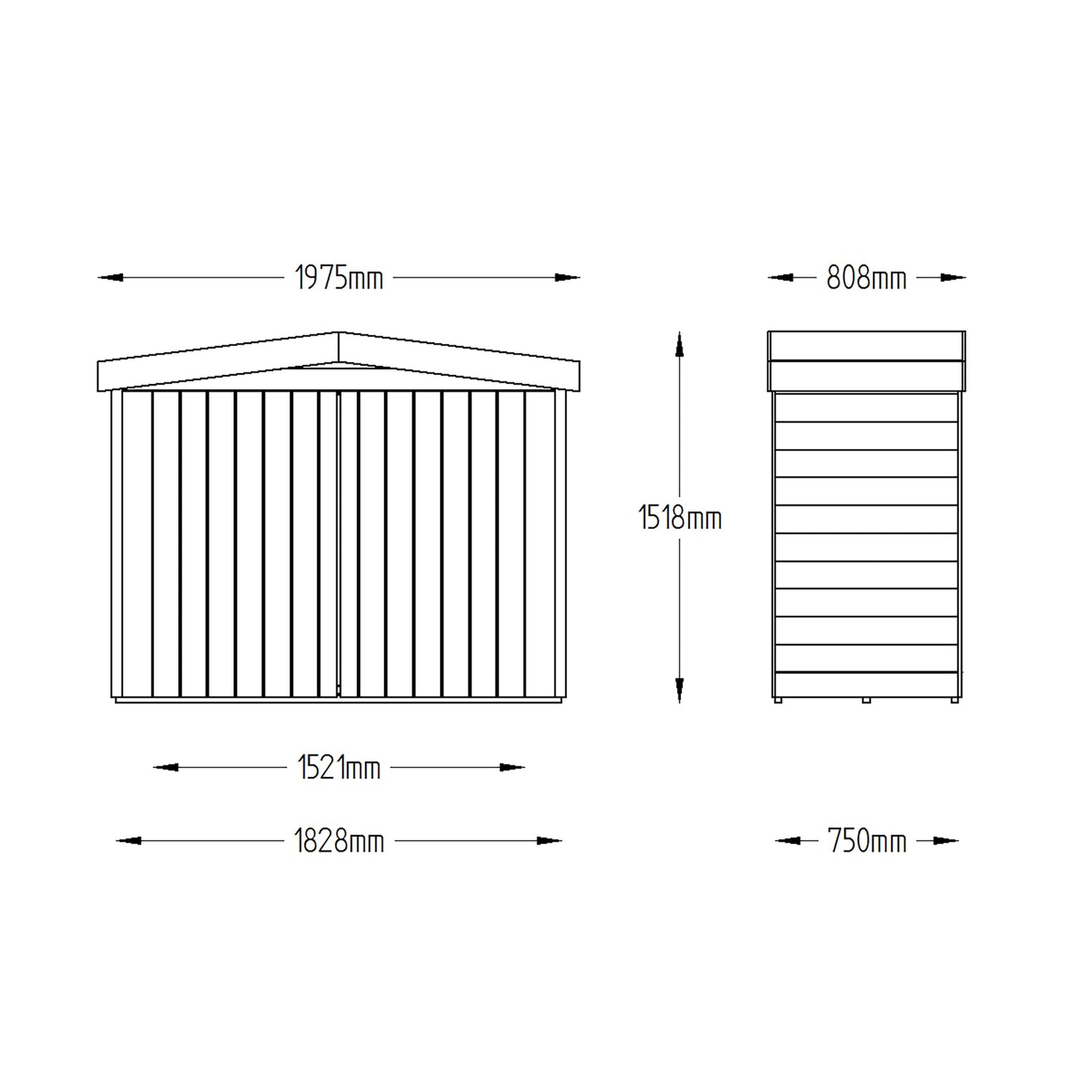 Forest Garden Apex Pressure Treated Large Outdoor Store