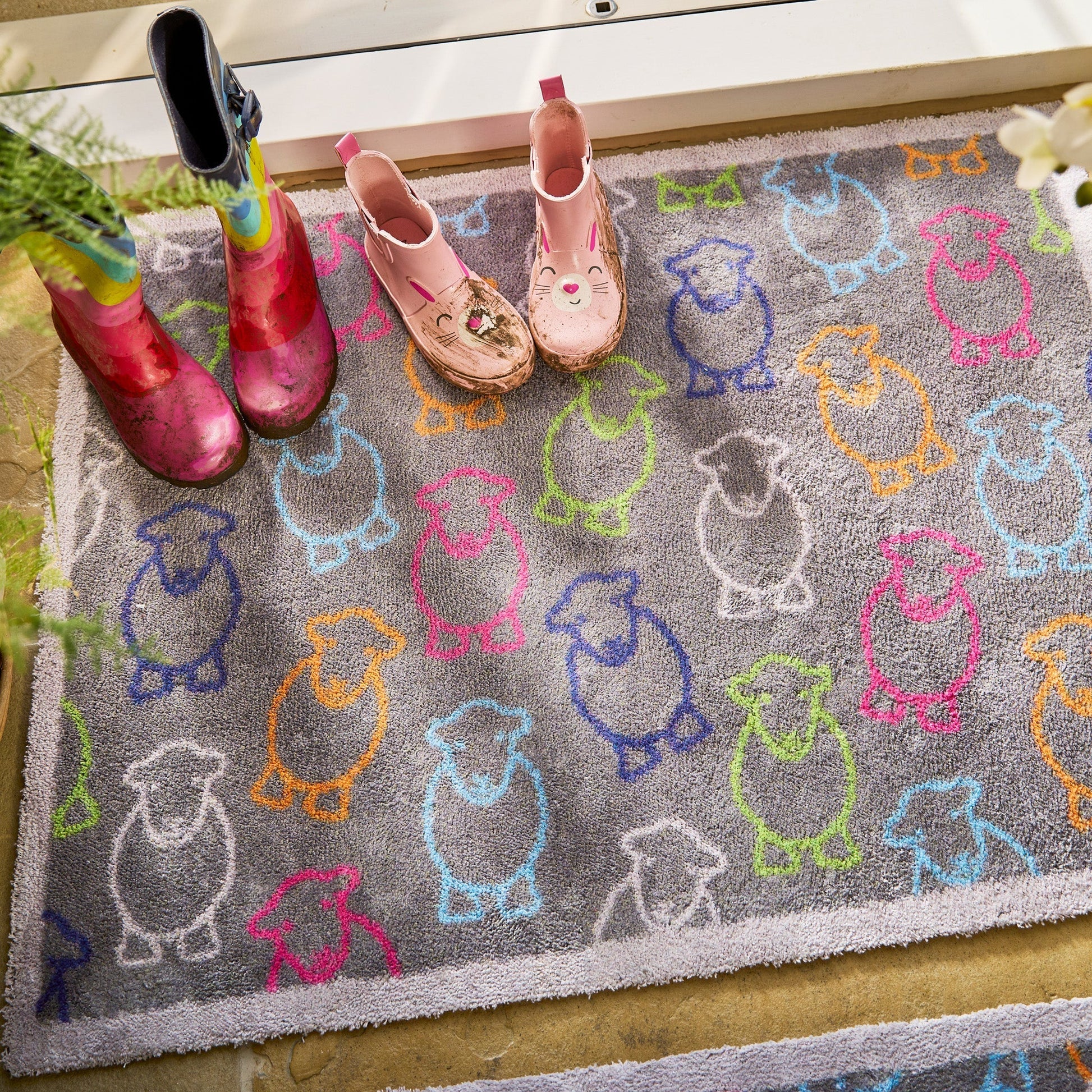 Hug Rug Outline Herdy Washable Doormat