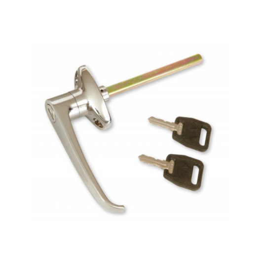 Ifor Williams P1054 Chrome Lever Handle for Box Vans with Van Doors