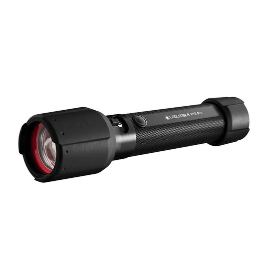 Ledlenser P7R Work heavy duty rechargeable flashlight with protective rubber end caps