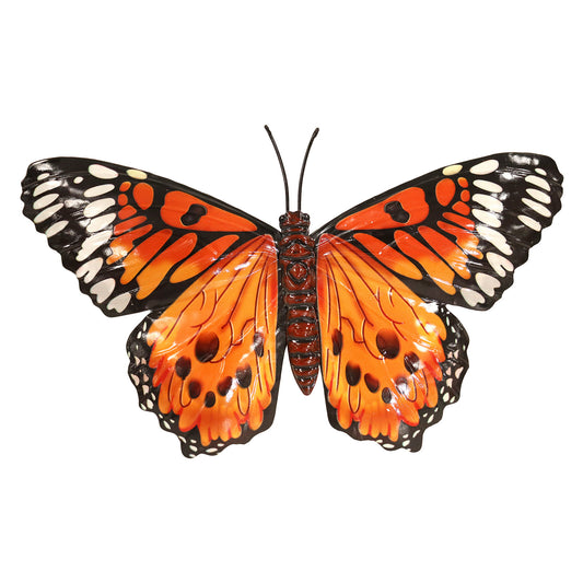 Primus Large Metal Orange Butterfly Wall Art