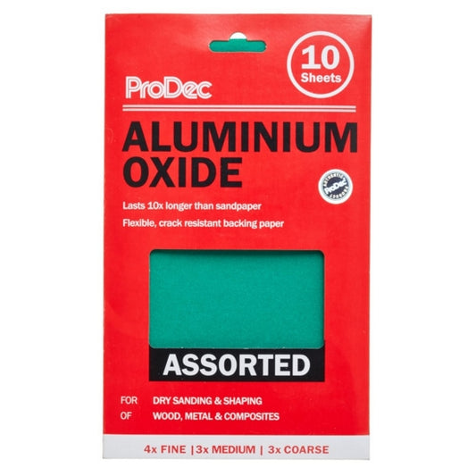 Prodec Green Aluminium Oxide Assorted - 10 Sheets