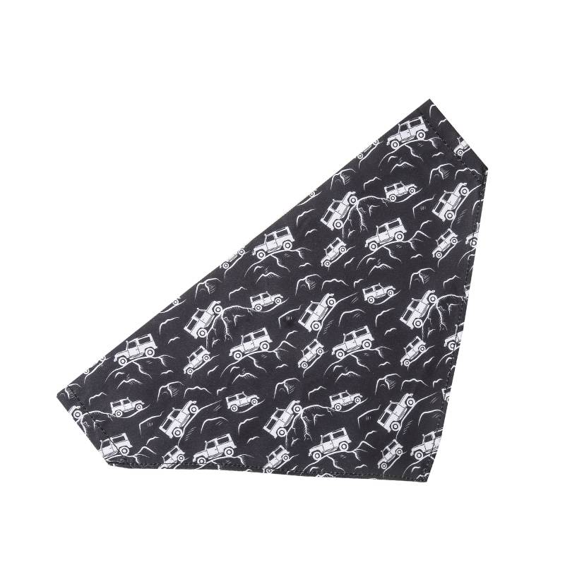PB01 Black Landrovers Dog Bandana