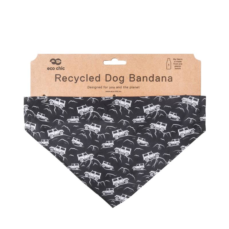 PB01 Black Landrovers Dog Bandana