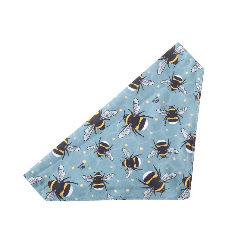 PB02 Blue Bumble Bee Dog Bandana
