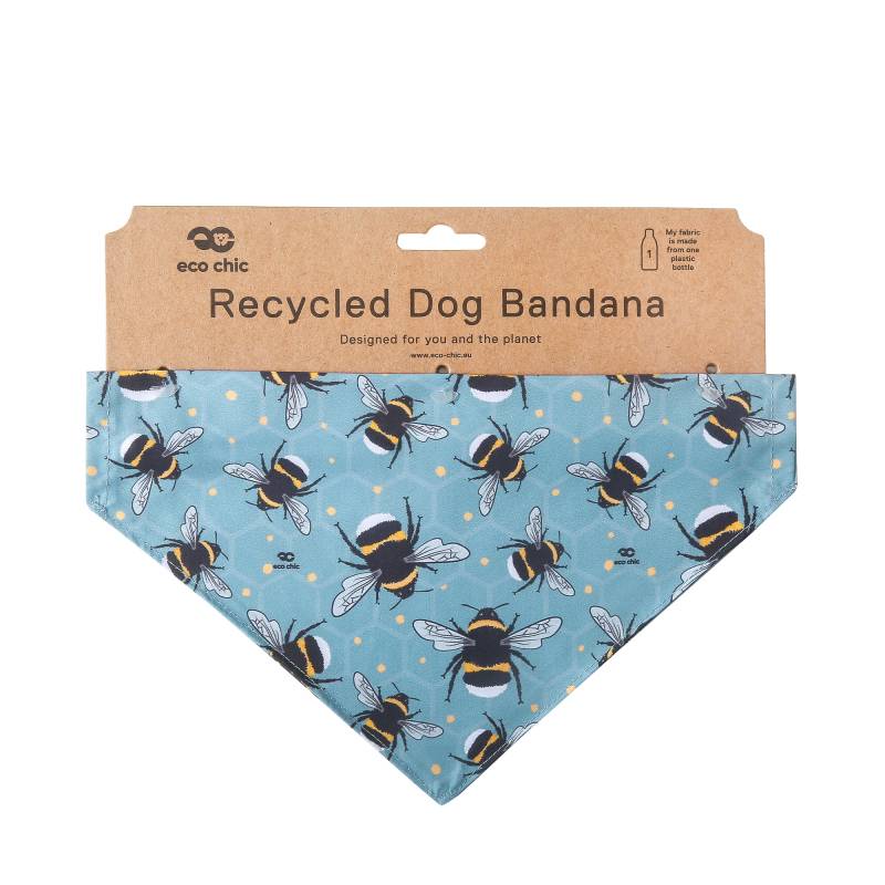 PB02 Blue Bumble Bee Dog Bandana