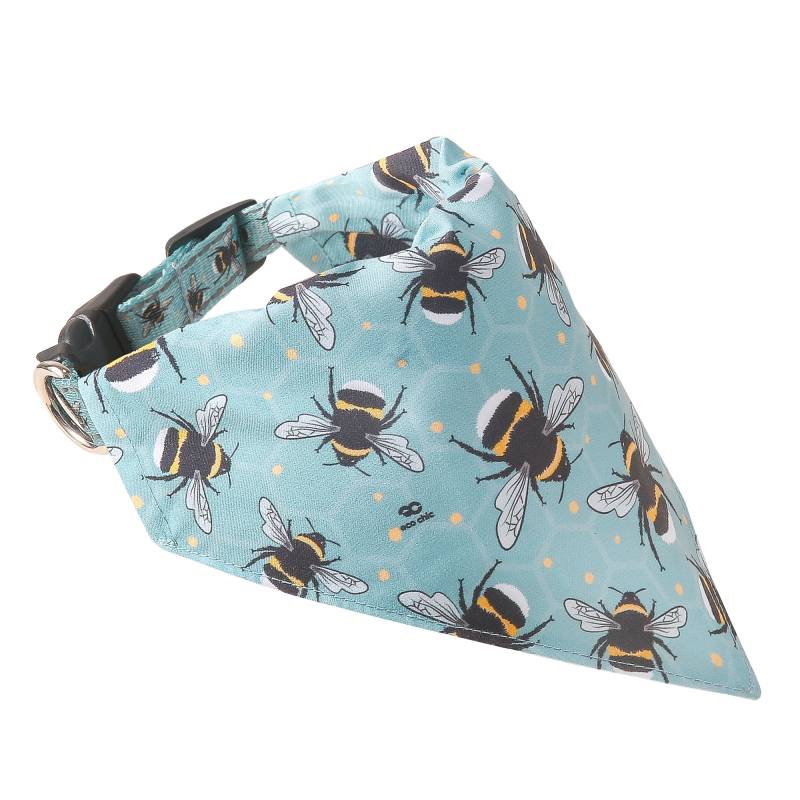 PB02 Blue Bumble Bee Dog Bandana