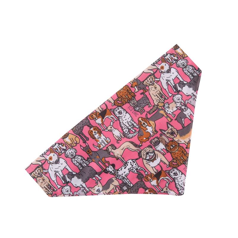 PB05 Pink Dogs Dog Bandana