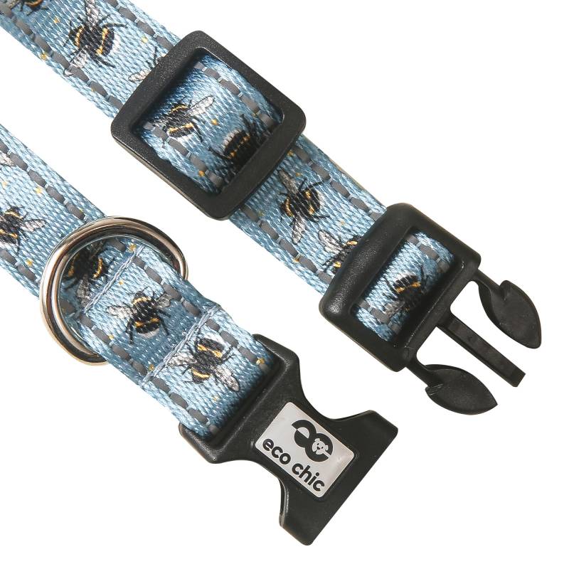 PC02 Blue Bumble Bee Dog Collar 25*450-660mm
