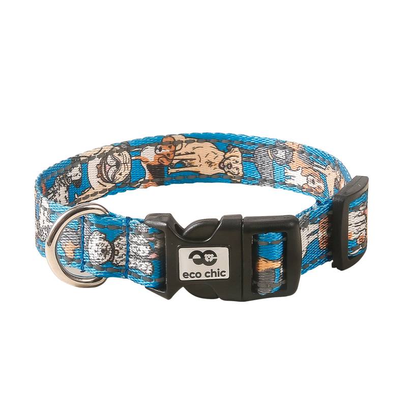 PC03 Blue Dogs Dog Collar Large 25*450-660mm