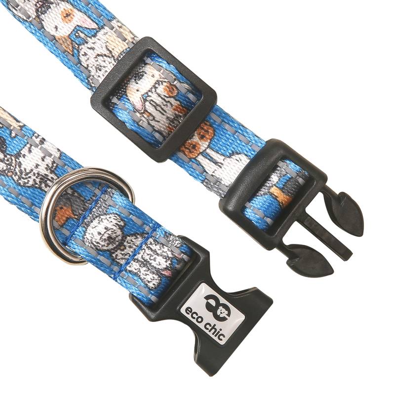 PC03 Blue Dogs Dog Collar Large 25*450-660mm
