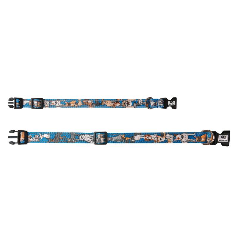 PC03 Blue Dogs Dog Collar Large 25*450-660mm