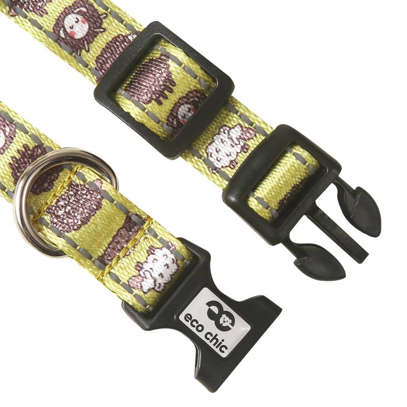 PC04 Green Cute Sheep DogCollar Large 25*450-660mm
