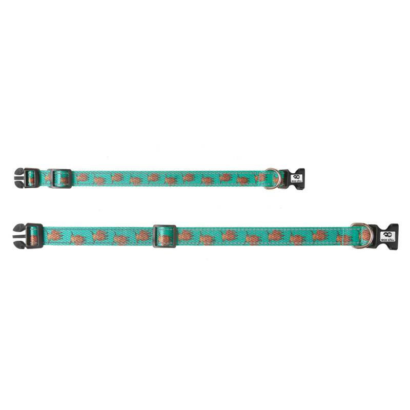 PC06 Teal HighlandCow DogCollar Large 25*450-660mm