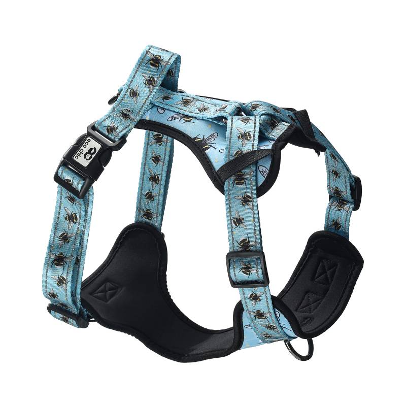 PH02 Blue Bumble Bee Dog Harness Large 49-66cm 19.29-25.98in