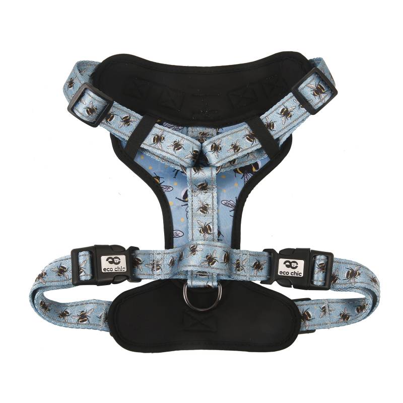 PH02 Blue Bumble Bee Dog Harness Large 49-66cm 19.29-25.98in