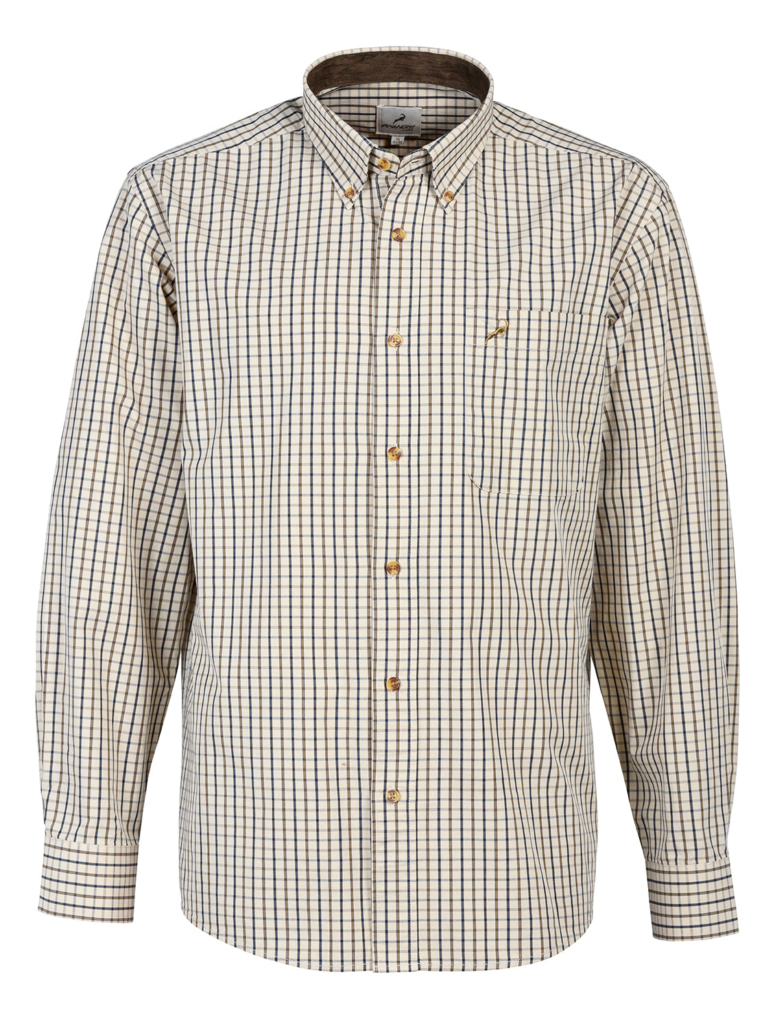 Men's ProHunt Thoury long sleeve country shirt with button-down collar and chest pocket