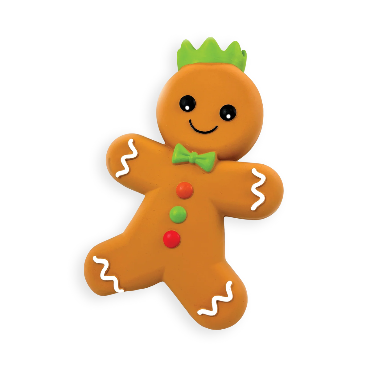Happy Pet Gingerbread Latex Christmas dog toy with internal squeaker