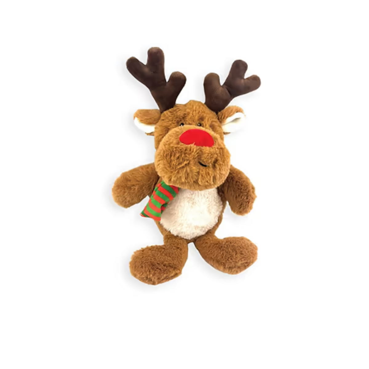 Happy Pet Ralph Reindeer plush Christmas dog toy with squeaker