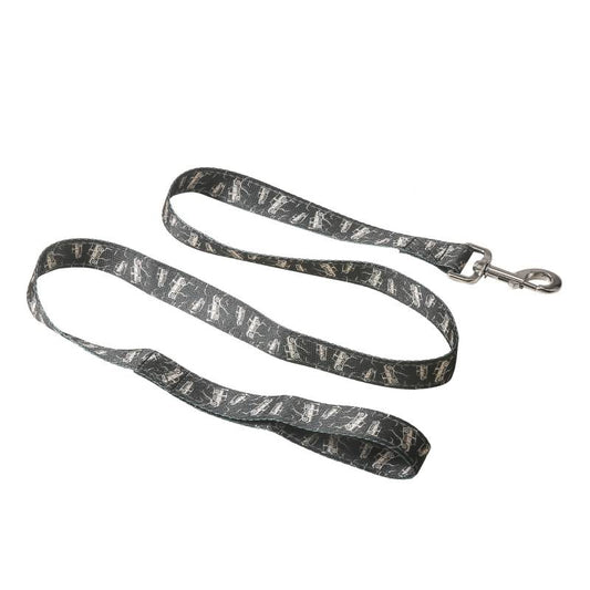 PL01 BlackLandrovers DogLead Medium/Large 120x25mm