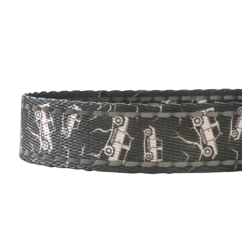 PL01 BlackLandrovers DogLead Medium/Large 120x25mm