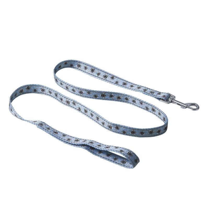 PL02 Blue Bumble Bee Dog Lead Small 120x20mm
