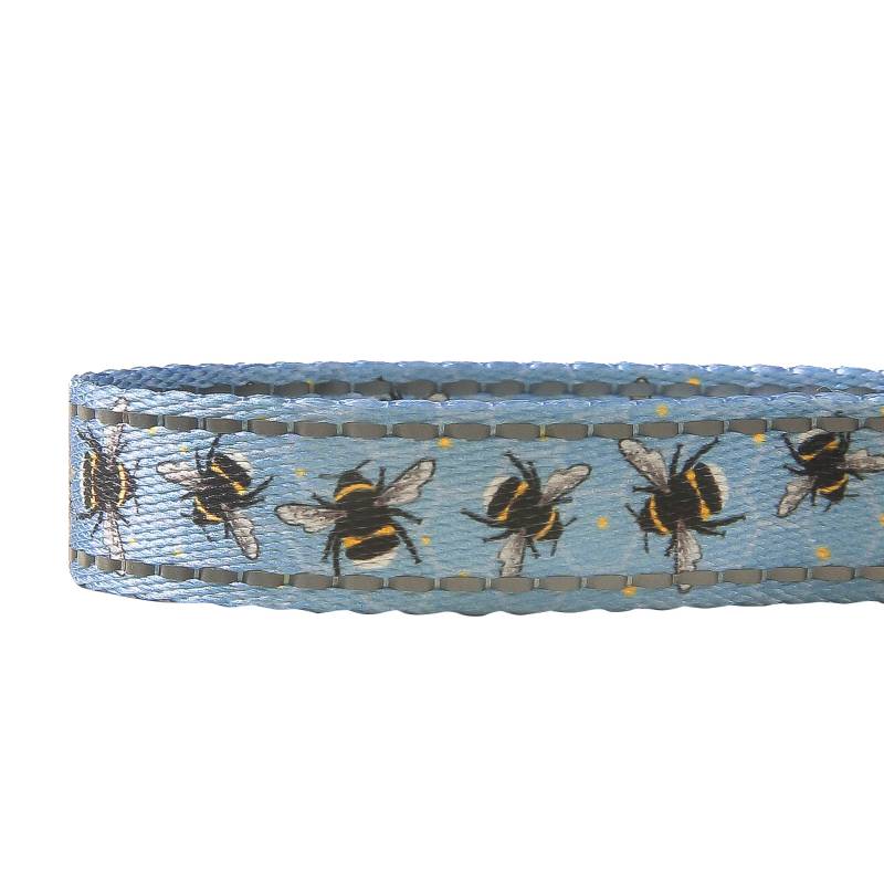 PL02 Blue Bumble Bee Dog Lead Small 120x20mm
