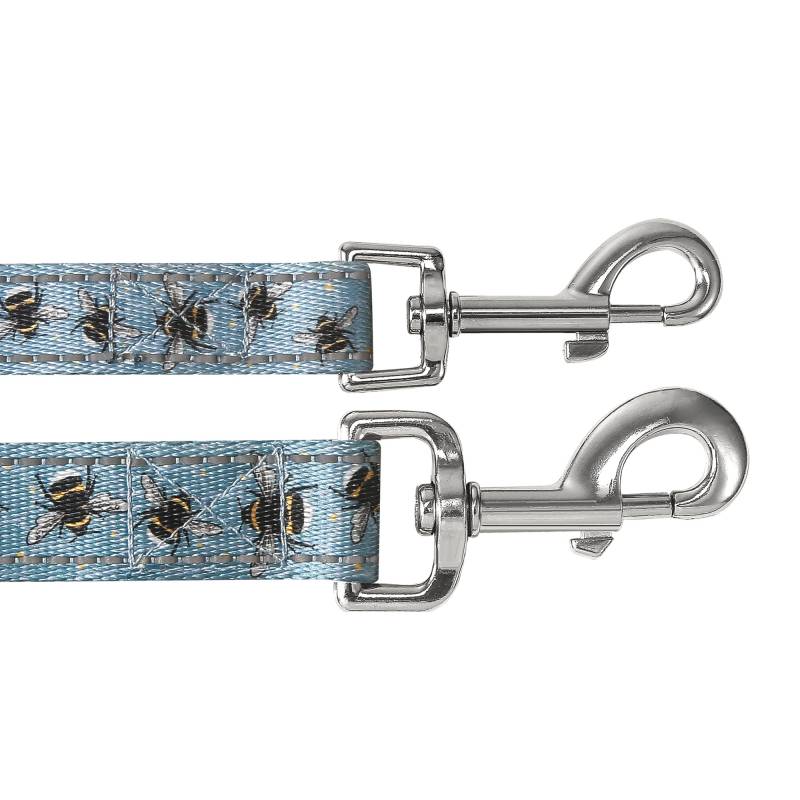 PL02 Blue Bumble Bee Dog Lead Small 120x20mm